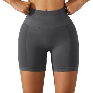 NEW Seamless Workout Shorts Butt Lifting High Waist Biker Shorts Womenโs Size S